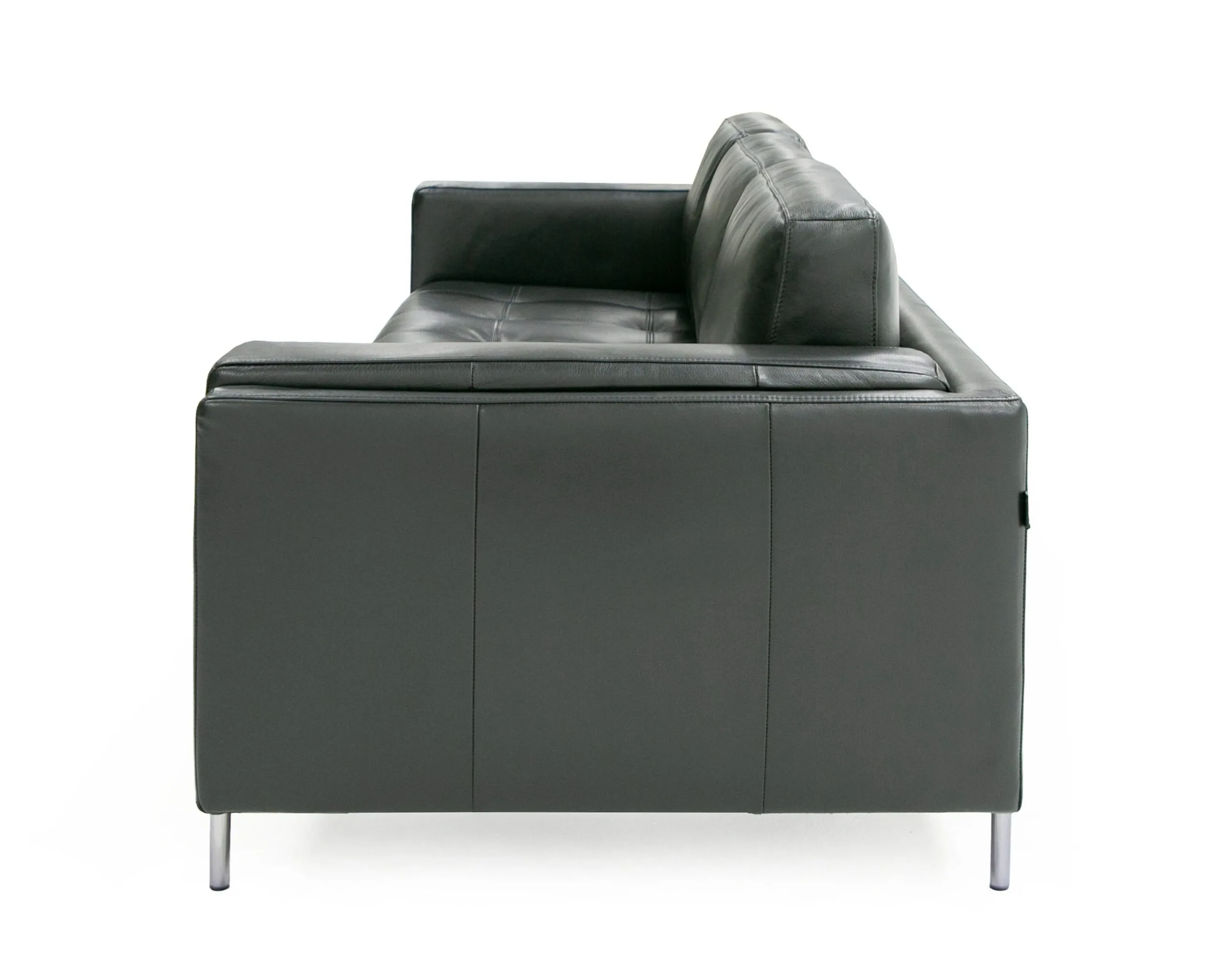 Divani Casa Schmidt - Modern Black Leather Sofa 3 Divani Casa Schmidt - Modern Black Leather Sofa - Image 3