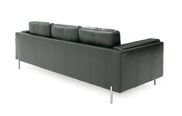 Divani Casa Schmidt - Modern Black Leather Sofa - Image 4