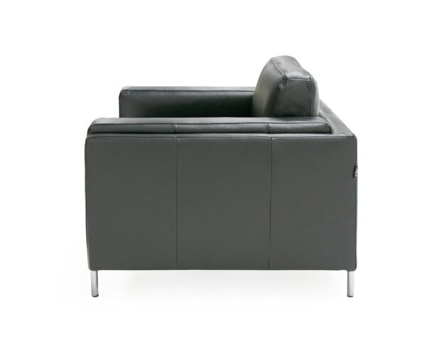 Divani Casa Schmidt - Modern Black Leather Chair - Image 2