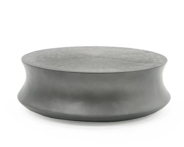 Modrest Airdrie - Modern Antique Grey Small Round Coffee Table - Image 2