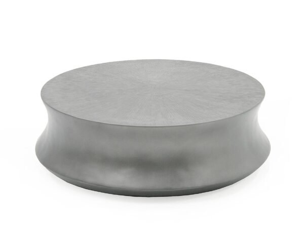 Modrest Airdrie - Modern Antique Grey Small Round Coffee Table - Image 3