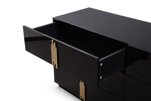 Modrest Token - Modern Black + Gold Wide Dresser - Image 2