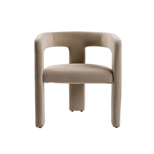 Modrest Cherish - Modern Beige Fabric Dining Chair - Image 2