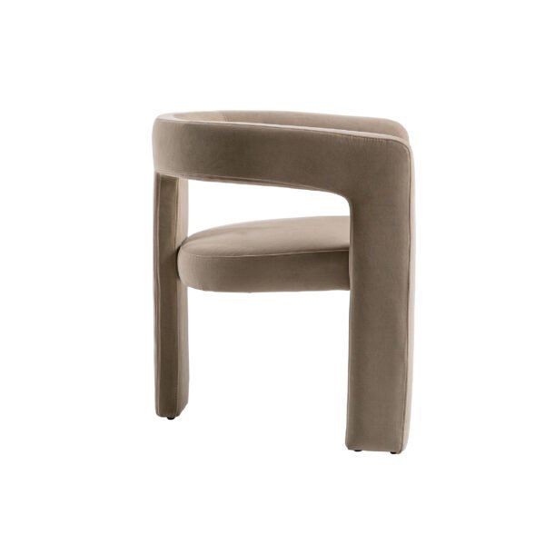 Modrest Cherish - Modern Beige Fabric Dining Chair - Image 4