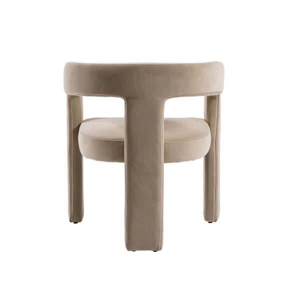 Modrest Cherish - Modern Beige Fabric Dining Chair - Image 5