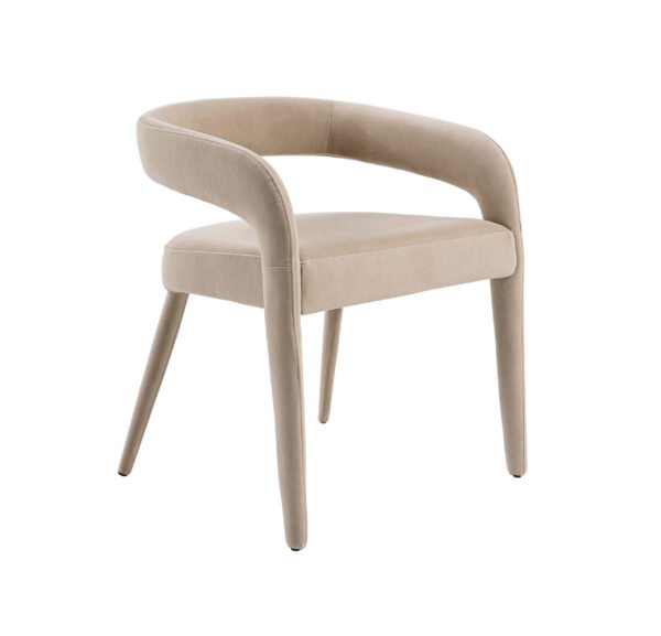 Modrest Mundra - Modern Beige Fabric Dining Chair