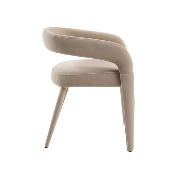 Modrest Mundra - Modern Beige Fabric Dining Chair - Image 2