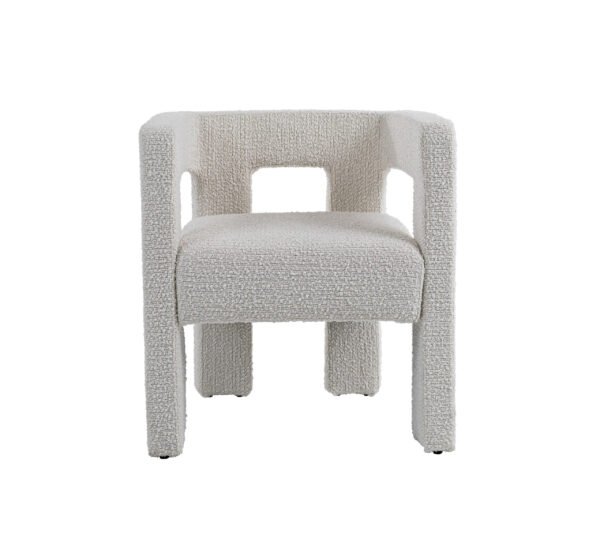 Modrest Drea - Modern White Fabric Dining Chair - Image 3