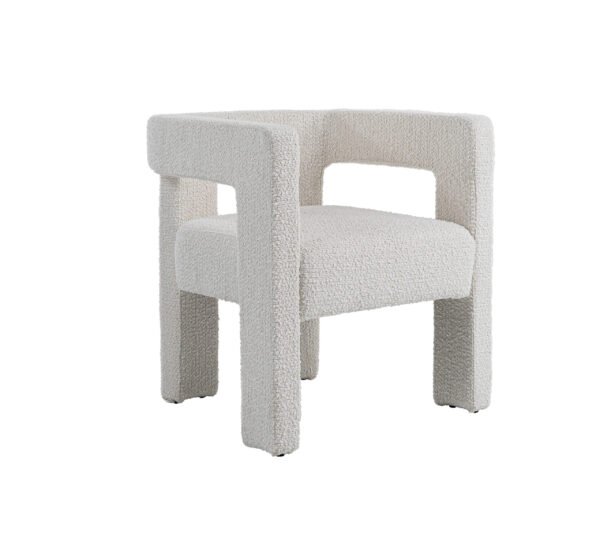 Modrest Drea - Modern White Fabric Dining Chair - Image 4