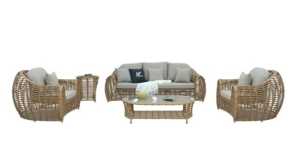 Renava Sandra - Outdoor Beige Wicker End Table