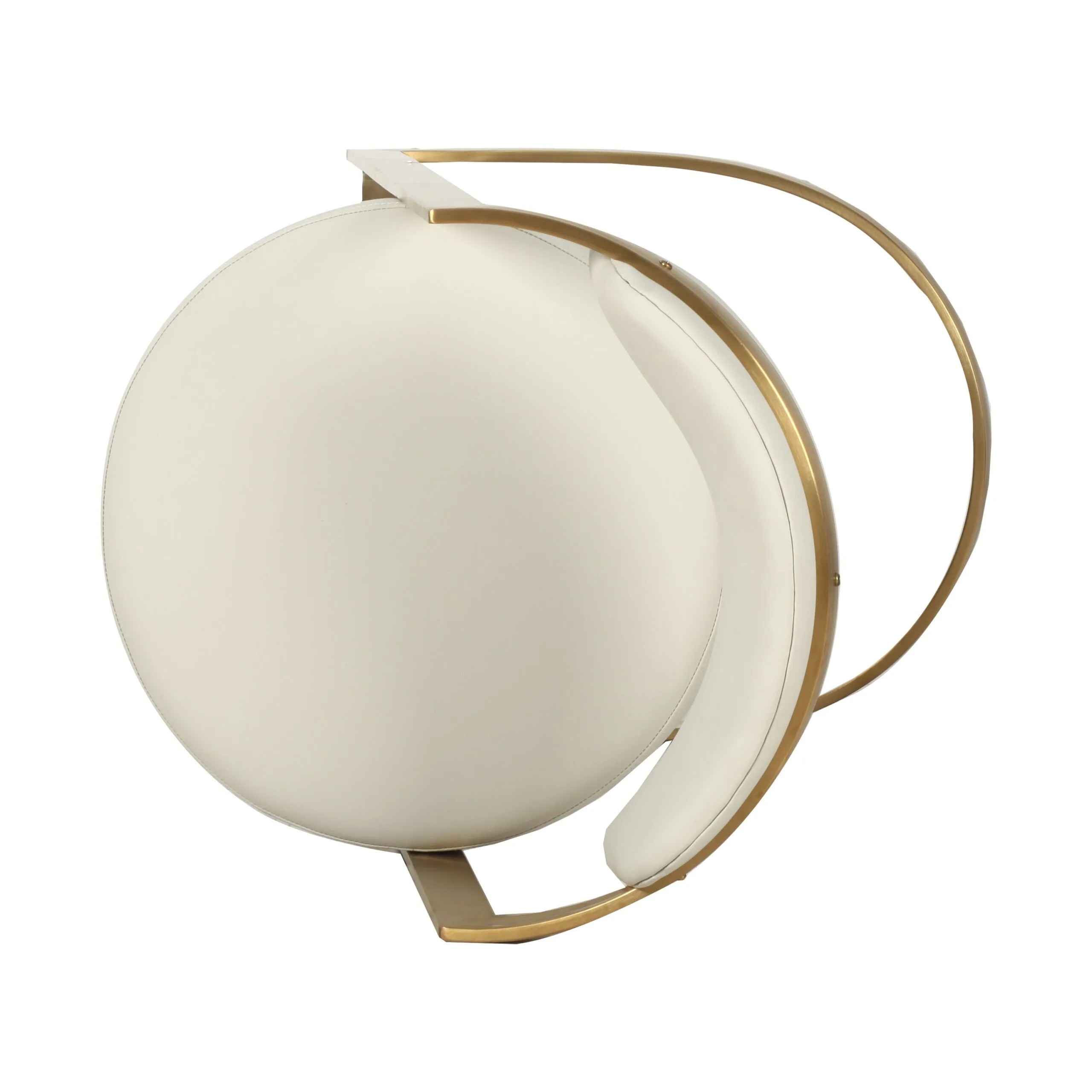Modrest Shandra - Beige Pleather + Gold Counter Stool - Image 5