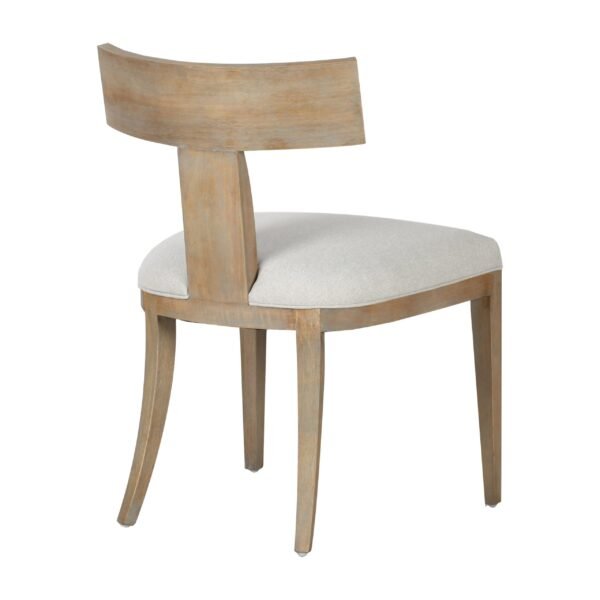 Modrest Fabien - Mid-Century Modern Beige Linen + Wood Dining Chair (Set of 2) - Image 3