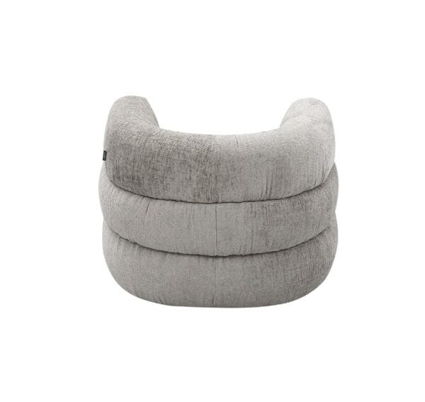Divani Casa Shay - Modern Grey Fabric Accent Chair + Ottoman - Image 3