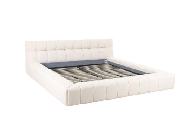 Divani Casa Tyree - Modern Tufted Off-White Fabric Bed-eastern