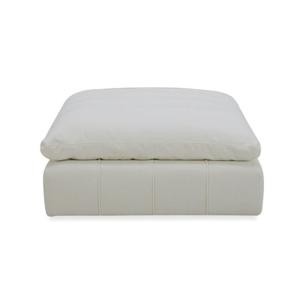 Divani Casa Vicki - Modern Off-White Fabric Ottoman