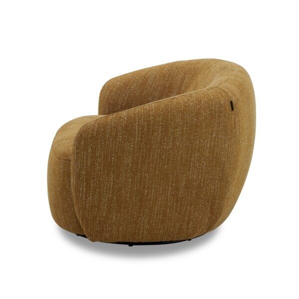 Divani Casa Norris - Modern Mustard Fabric Swivel Accent Chair - Image 2