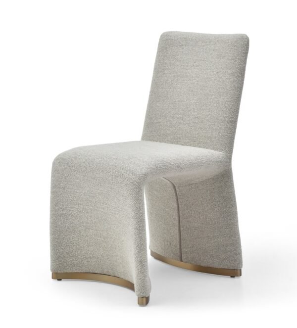 Modrest Kenda Contemporary Grey and Brushed Gold Dining Chair (Set of 2) - Image 2