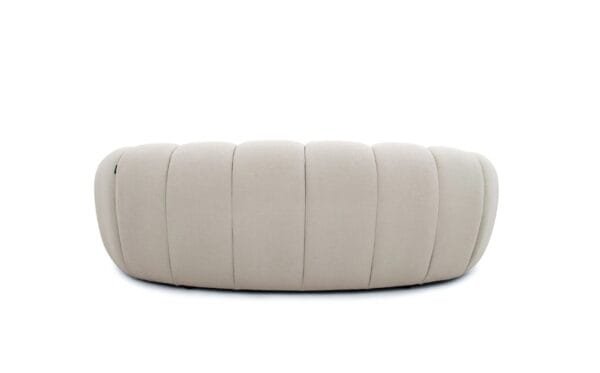Divani Casa Yolonda - Modern Curved Beige Fabric Loveseat