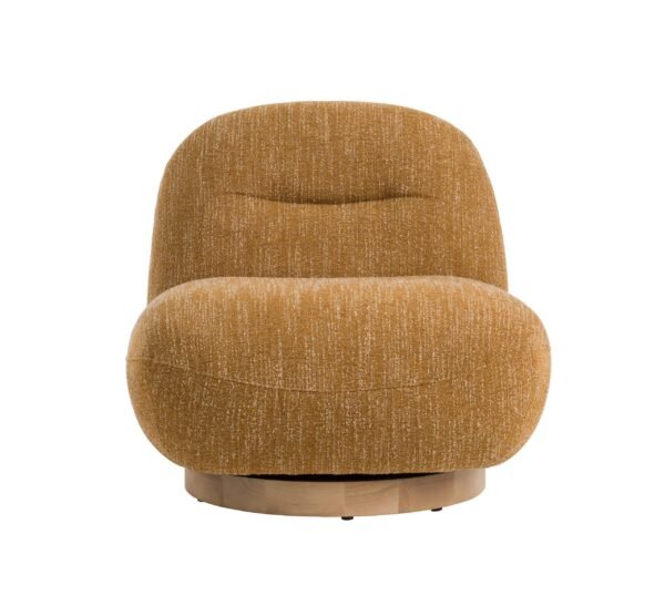 Modrest Renee - Modern Mustard Fabric Swivel Accent Chair - Image 2