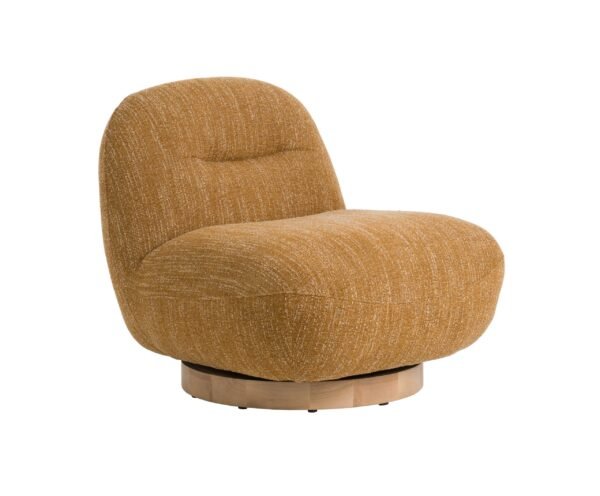 Modrest Renee - Modern Mustard Fabric Swivel Accent Chair