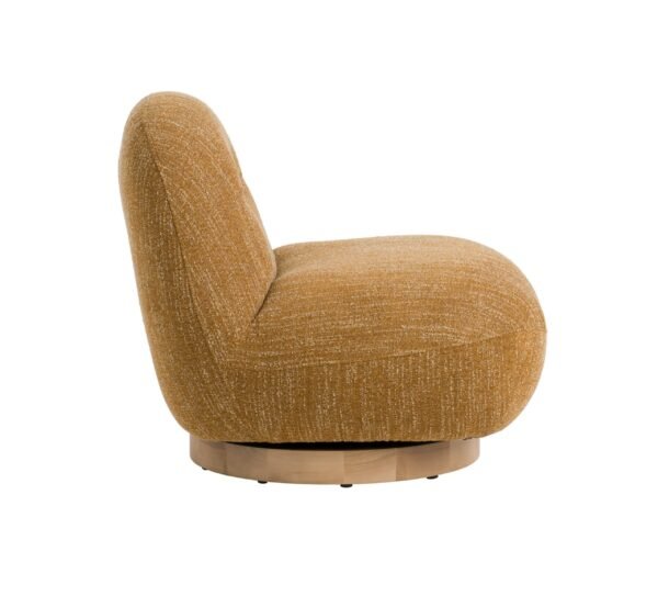 Modrest Renee - Modern Mustard Fabric Swivel Accent Chair - Image 4