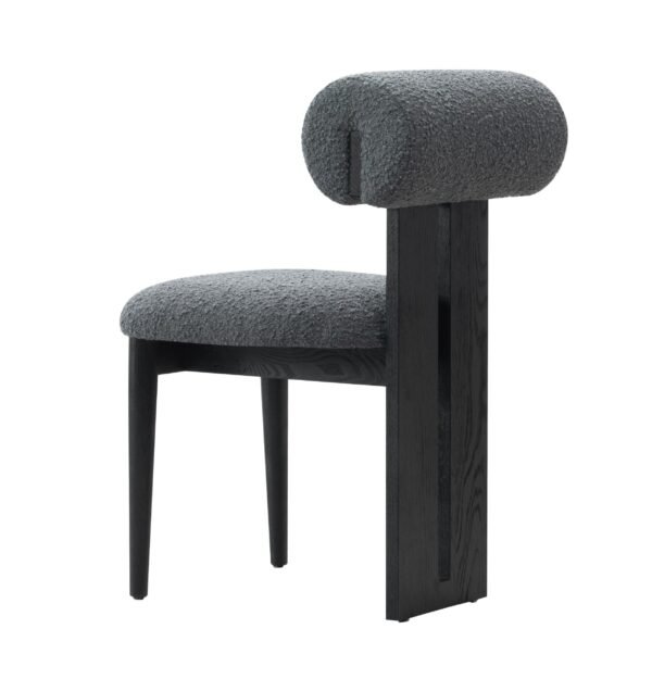 Modrest Skerrit - Modern Grey Fabric + Black Oak Dining Chair (Set of 2) - Image 3