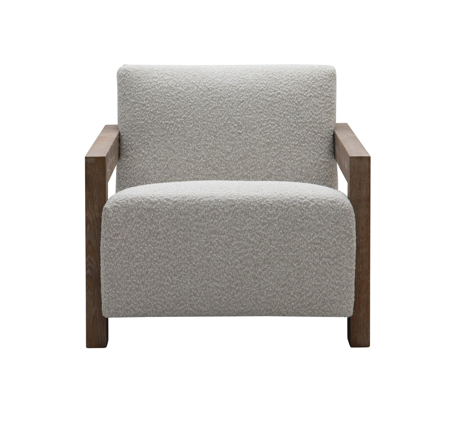 Modrest Rosen - Modern Beige Fabric + Grey Oak Accent Chair 1 Modrest Rosen - Modern Beige Fabric + Grey Oak Accent Chair