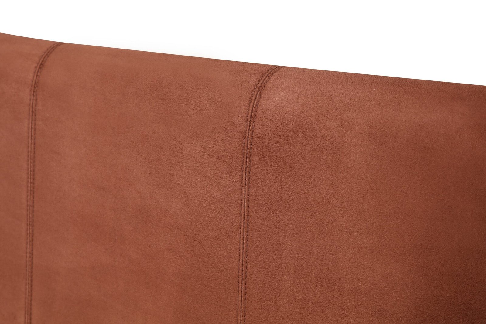 Modrest Roma - Modern Burnt Orange Microfiber Upholstered Bed 3 Modrest Roma - Modern Burnt Orange Microfiber Upholstered Bed - Image 3
