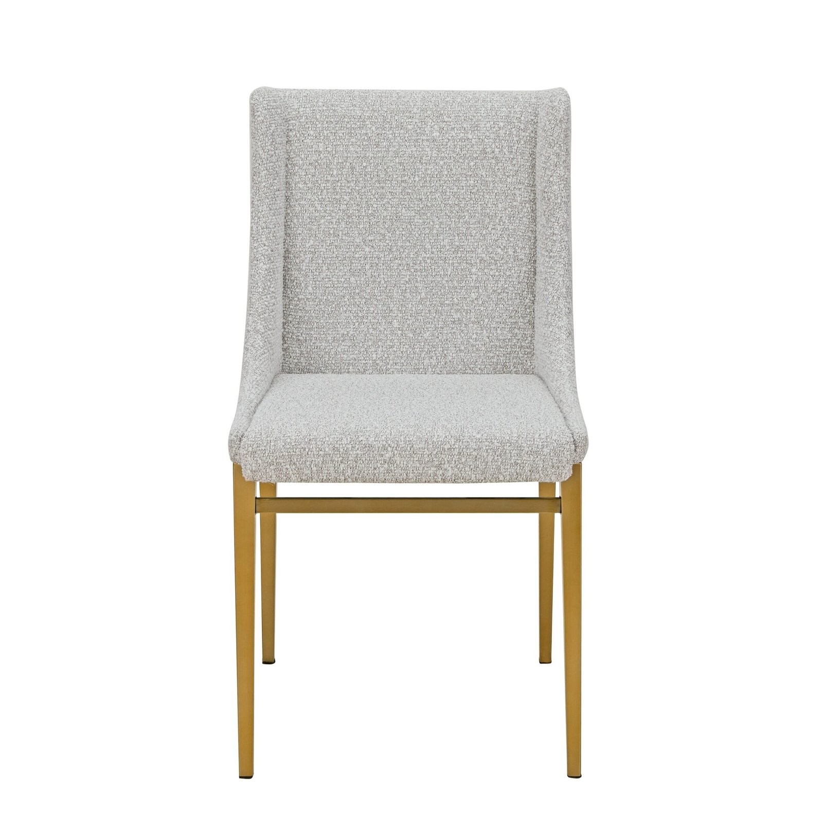Modrest Mimi - Modern Light Grey Fabric + Antique Brass Dining Chair (Set of 2) 1 Modrest Mimi - Modern Light Grey Fabric + Antique Brass Dining Chair (Set of 2)