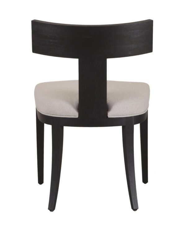 Modrest Fabien - Mid-Century Modern Beige Linen + Black Walnut Dining Chair (Set of 2) - Image 4