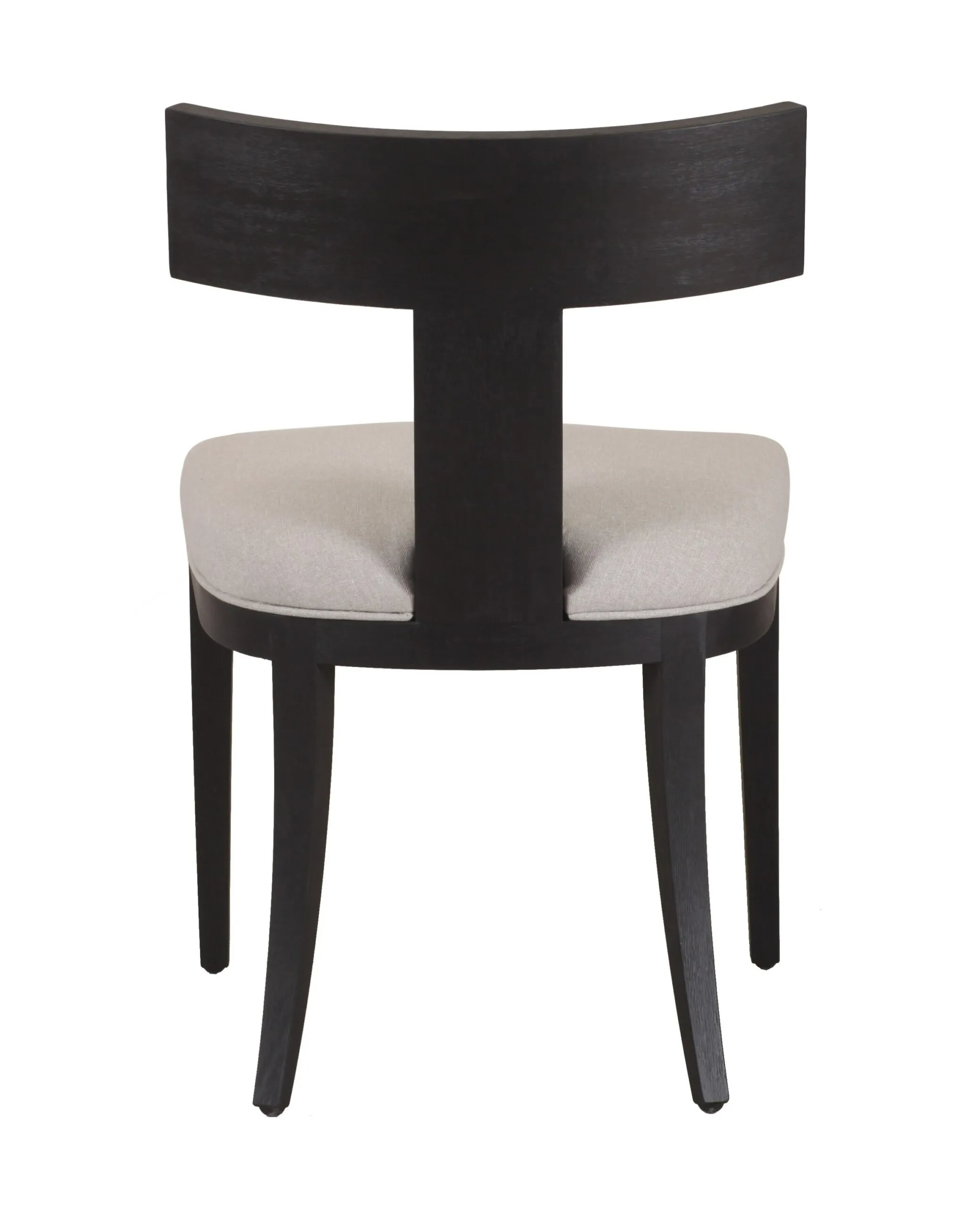 Modrest Fabien - Mid-Century Modern Beige Linen + Black Walnut Dining Chair (Set of 2) - Image 4