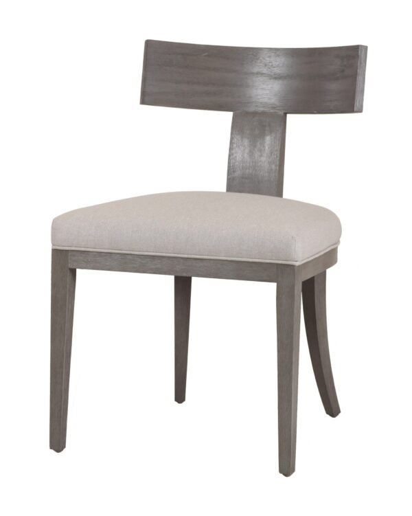 Modrest Fabien - Mid-Century Modern Beige Linen + Grey Wash Dining Chair (Set of 2)