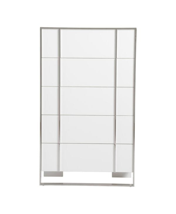 Modrest Cartier - Modern White + Stainless Steel Chest - Image 4