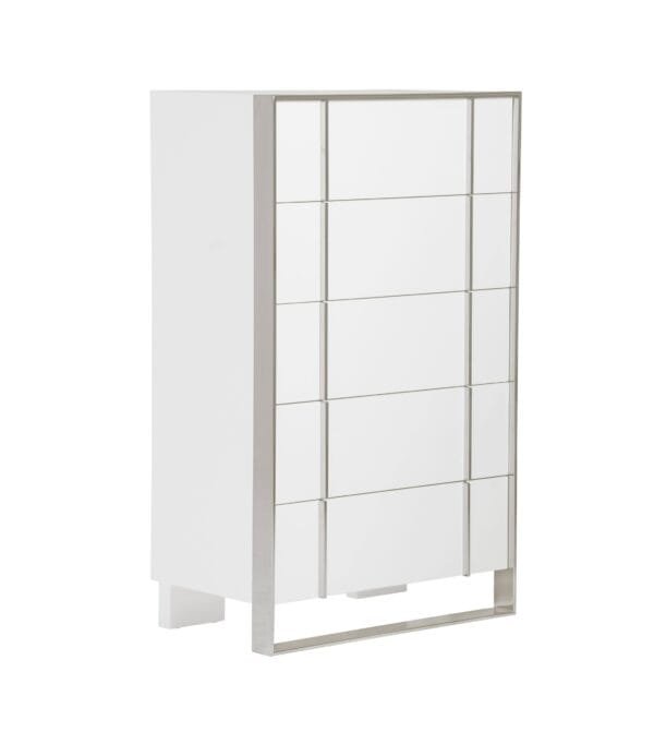 Modrest Cartier - Modern White + Stainless Steel Chest - Image 5