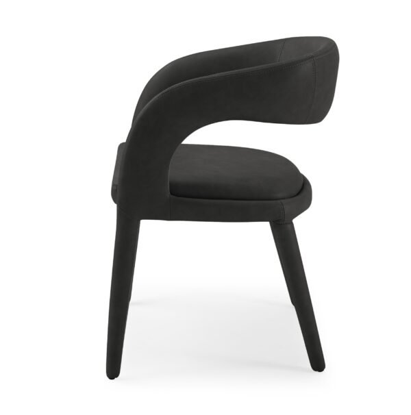 Modrest Faerron - Modern Black Leatherette Dining Chair - Image 2