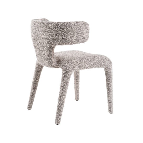 Modrest Saehee - Modern Light Grey Fabric Dining Chair - Image 3