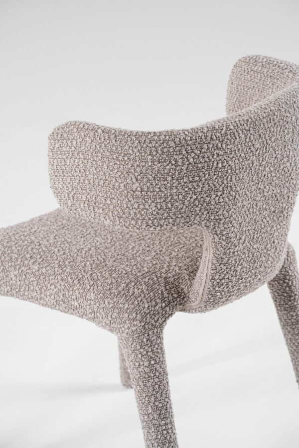 Modrest Saehee - Modern Light Grey Fabric Dining Chair - Image 5