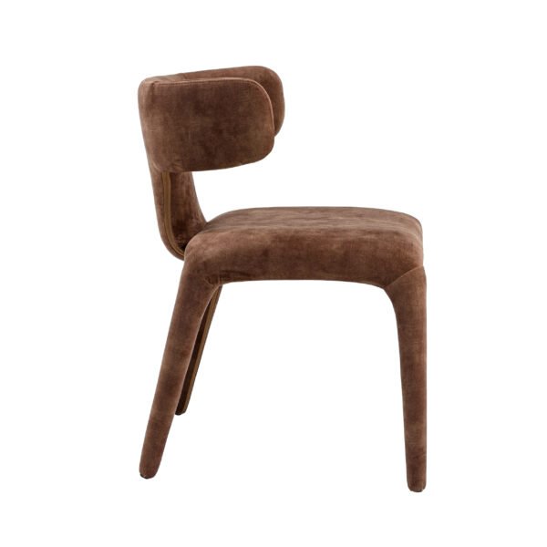 Modrest Saehee - Modern Camel Velvet Fabric Dining Chair - Image 5