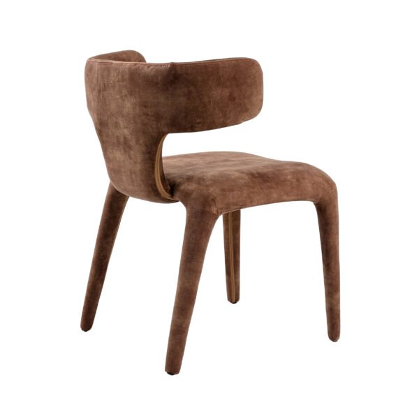 Modrest Saehee - Modern Camel Velvet Fabric Dining Chair - Image 4