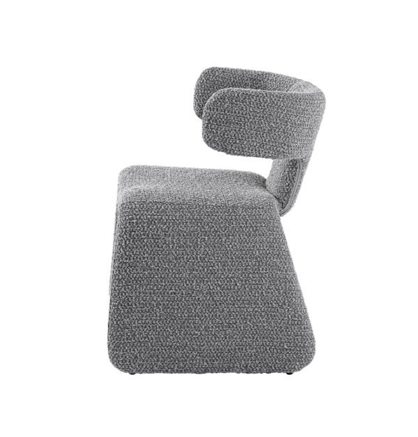 Modrest Bergman - Modern Light Grey Fabric Dining Chair - Image 5