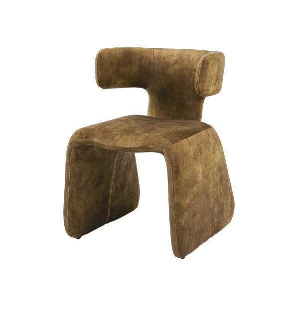 Modrest Bergman - Modern Camel Velvet Dining Chair