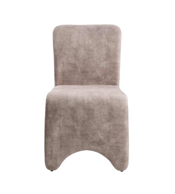 Modrest Ditka - Modern Beige Velvet Dining Chair (Set of 2) - Image 4