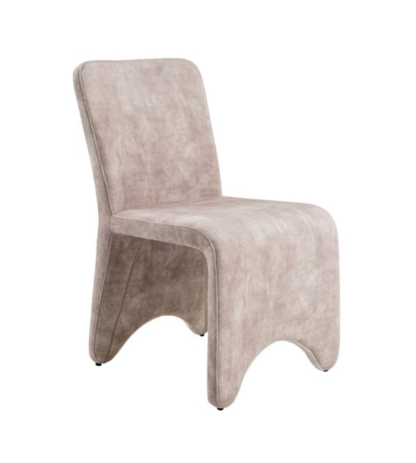 Modrest Ditka - Modern Beige Velvet Dining Chair (Set of 2) - Image 5