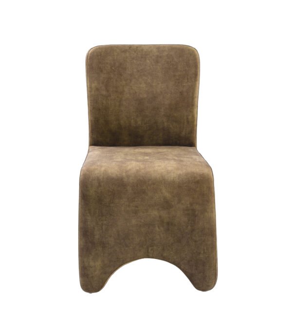 Modrest Ditka - Modern Camel Velvet Dining Chair (Set of 2) - Image 4