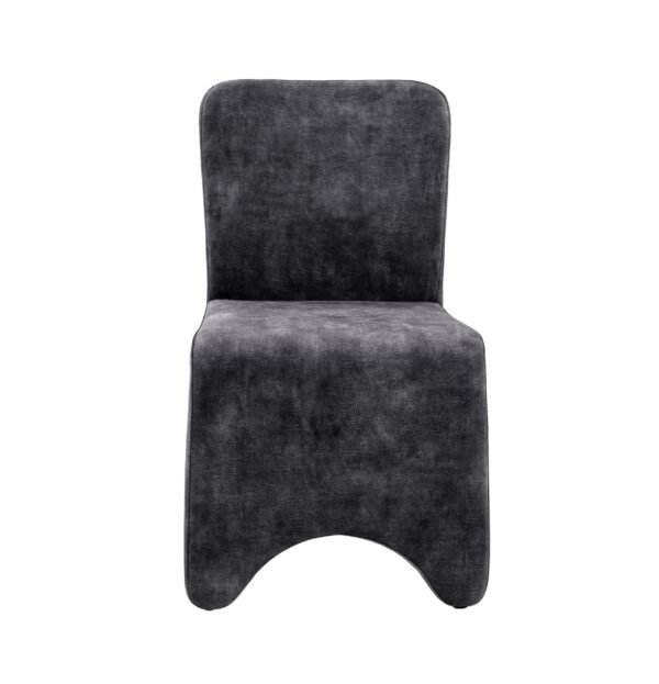 Modrest Ditka - Modern Grey Velvet Dining Chair (Set of 2) - Image 5