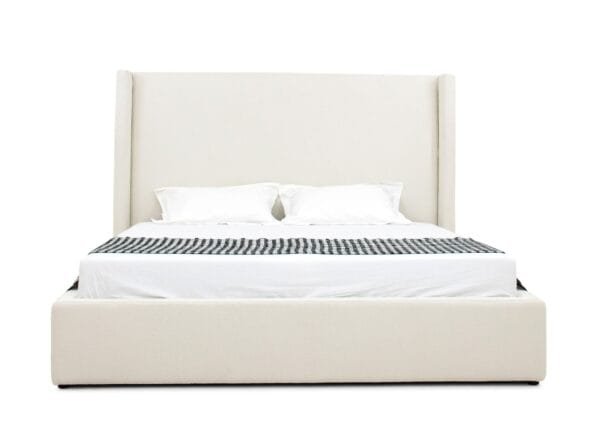 Modrest Byrne - Modern Off White Fabric Bed - Image 4
