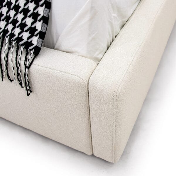 Modrest Byrne - Modern Off White Fabric Bed - Image 2