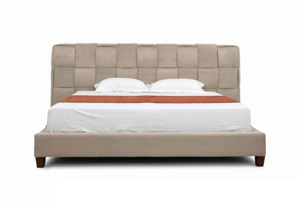 Modrest McKamey - Modern Beige Fabric Bed - Image 4