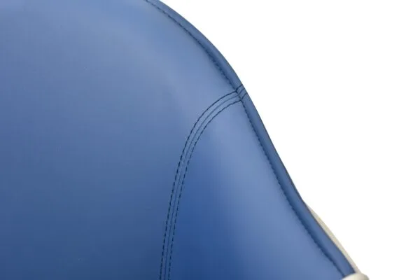 Modrest Calderon - Modern Blue & Beige Vegan Leather Counter Chair - Image 4