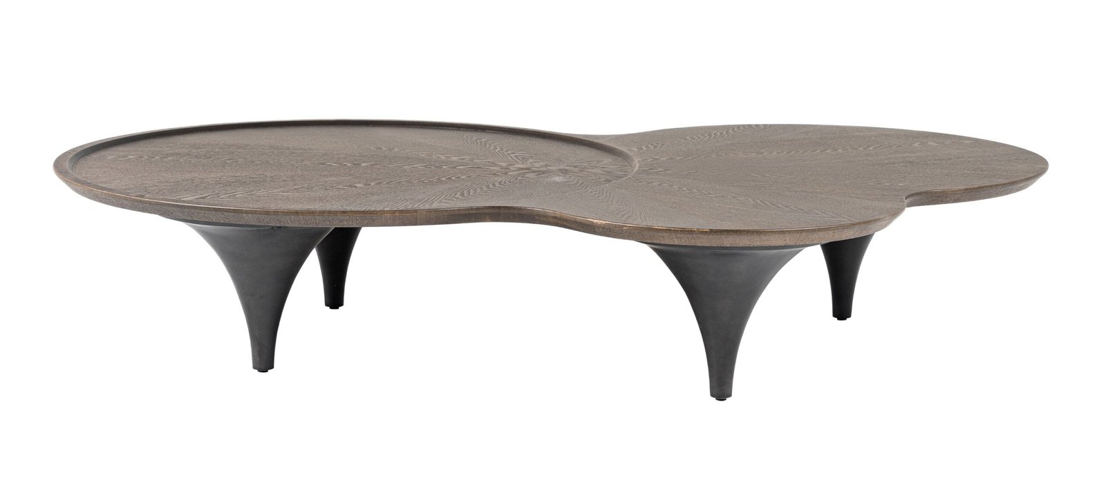 Modrest Beulah - Modern Free Form Dark Ash Coffee Table 3 Modrest Beulah - Modern Free Form Dark Ash Coffee Table - Image 3